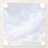 Kosmischer Traum: Wirbelnde Nebel & Sternennacht Glasuntersetzer (Rückseite)