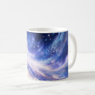 Kosmischer Traum: Wirbelnde Nebel & Sternennacht Kaffeetasse