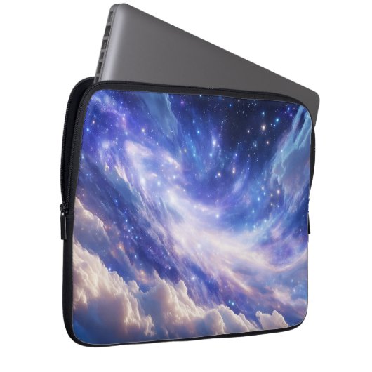 Kosmischer Traum: Wirbelnde Nebel & Sternennacht Laptopschutzhülle (Vorne Rechts)