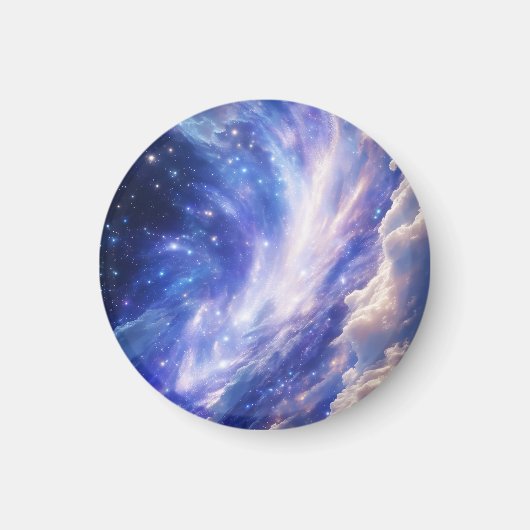 Kosmischer Traum: Wirbelnde Nebel & Sternennacht Magnet (Vorne)