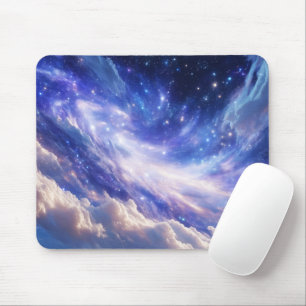 Kosmischer Traum: Wirbelnde Nebel & Sternennacht Mousepad