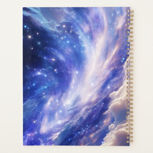 Kosmischer Traum: Wirbelnde Nebel & Sternennacht Planer (Rückseite)