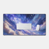 Kosmischer Traum: Wirbelnde Nebel & Sternennacht Schreibtischunterlage (Tastatur & Maus)