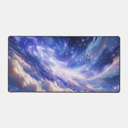 Kosmischer Traum: Wirbelnde Nebel & Sternennacht Schreibtischunterlage (Vorderseite)
