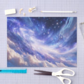 Kosmischer Traum: Wirbelnde Nebel & Sternennacht Seidenpapier (Handwerk)