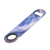 Kosmischer Traum: Wirbelnde Nebel & Sternennacht Speed Flaschenöffner (Vorderseite Schrägansicht)