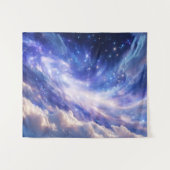 Kosmischer Traum: Wirbelnde Nebel & Sternennacht Wandteppich (Vorderseite (Horizontal))