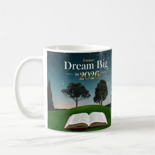Kosmischer "Träume groß 2026" Inspirierender Klass Kaffeetasse