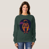 Kosmischer Träumer Astronaut T-Shirt – Entdecken Sweatshirt (Vorne ganz)