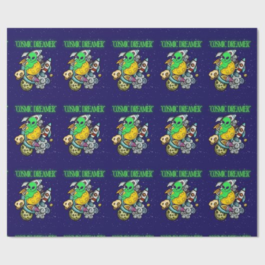 kosmischer Träumer Geschenkpapier (Flach)