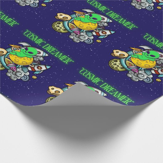 kosmischer Träumer Geschenkpapier (Ecke)