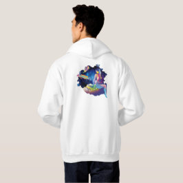 Kosmischer Träumer: Himmlische Frau & Weltraumfisc Hoodie