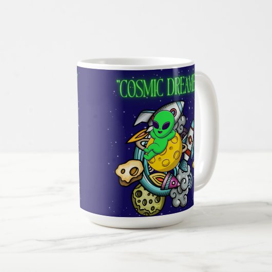 kosmischer Träumer Kaffeetasse (VorderseiteRechts)
