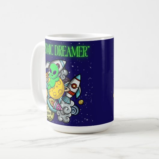 kosmischer Träumer Kaffeetasse (Vorderseite Links)