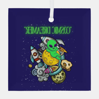 kosmischer Träumer Ornament Aus Glas