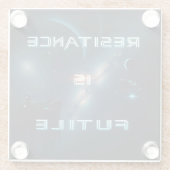 Kosmischer Untersetzer "Widerstand ist nutzlos" (Rückseite)