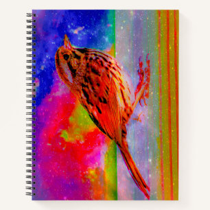 Kosmischer Vogeltraumlandschaft-Kunstprint" Notizblock