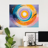 Kosmischer Vortex: Sonneneinstrahlung Poster (Heimbüro)