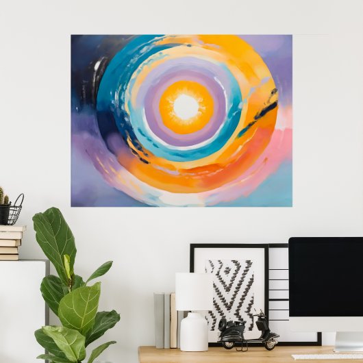 Kosmischer Vortex: Sonneneinstrahlung Poster (Heimbüro)