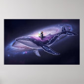 Kosmischer Wal & Astronaut Kunstprint Poster (Vorne)