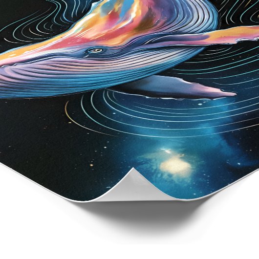 Kosmischer Wal Poster (Ecke)