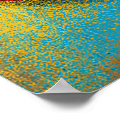 Kosmischer Waschbär – Moderne abstrakte geometrisc Poster (Ecke)