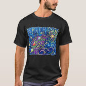 Kosmischer Weihnachtsbaum T-Shirt (Vorderseite)
