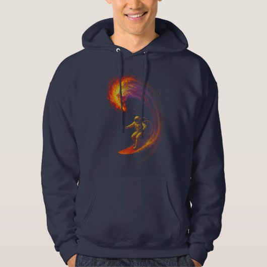 Kosmischer Wellenreiter Hoodie (Vorderseite)