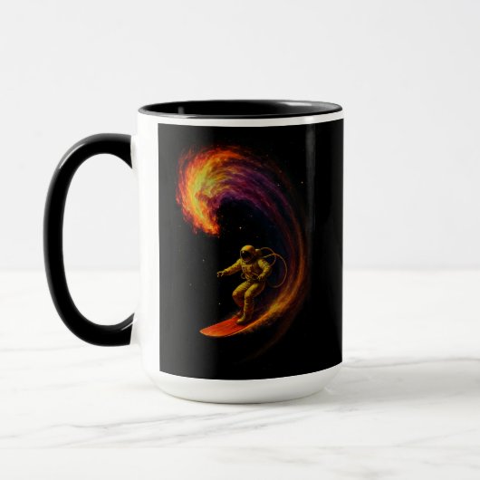 Kosmischer Wellenreiter Tasse (Links)