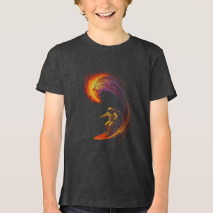 Kosmischer Wellenreiter Tri-Blend Shirt