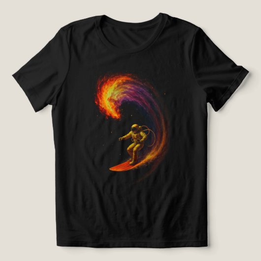 Kosmischer Wellenreiter Tri-Blend Shirt (Design Vorderseite)
