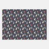 Kosmischer Weltraum-Mann-Fuchs-Katze-Sterne-Muster Geschenkpapier Set (Vorderseite 2)