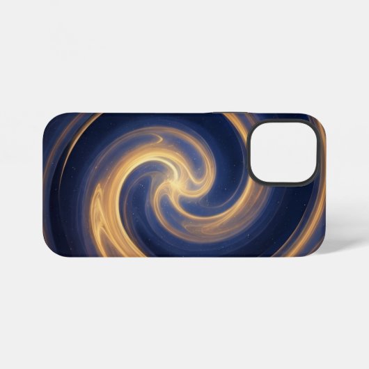 Kosmischer Wirbel aus goldenem Licht iPhone Hülle (Rückseite (Horizontal))
