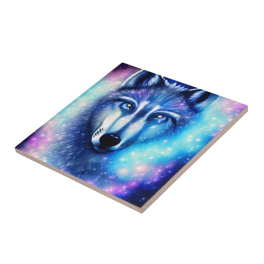 Kosmischer Wolf Fliese (Seite)