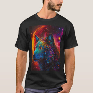 Kosmischer Wolf, Galaxy Spirit Animal Fantasy Spac T-Shirt