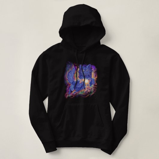 Kosmischer Wolf Hoodie (Design vorne)