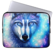 Kosmischer Wolf Laptopschutzhülle (Vorderseite)