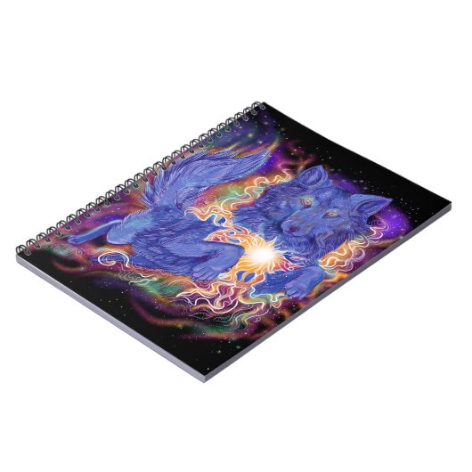 Kosmischer Wolf Notizblock (Linke Seite)