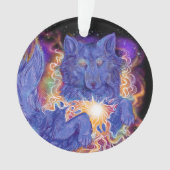 Kosmischer Wolf Ornament (Vorderseite)