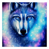 Kosmischer Wolf Poster (Vorderseite)