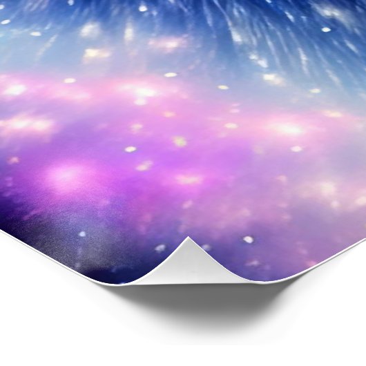 Kosmischer Wolf Poster (Ecke)