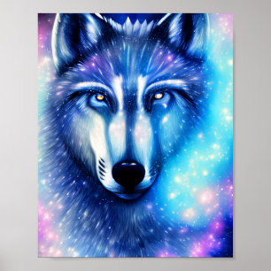 Kosmischer Wolf Poster