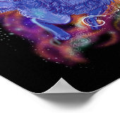 Kosmischer Wolf Poster (Ecke)