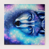 Kosmischer Wolf Puzzle (Horizontal)