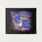 Kosmischer Wolf Wandteppich (Vorderseite (Horizontal))