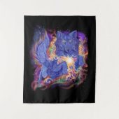 Kosmischer Wolf Wandteppich (Vorderseite)