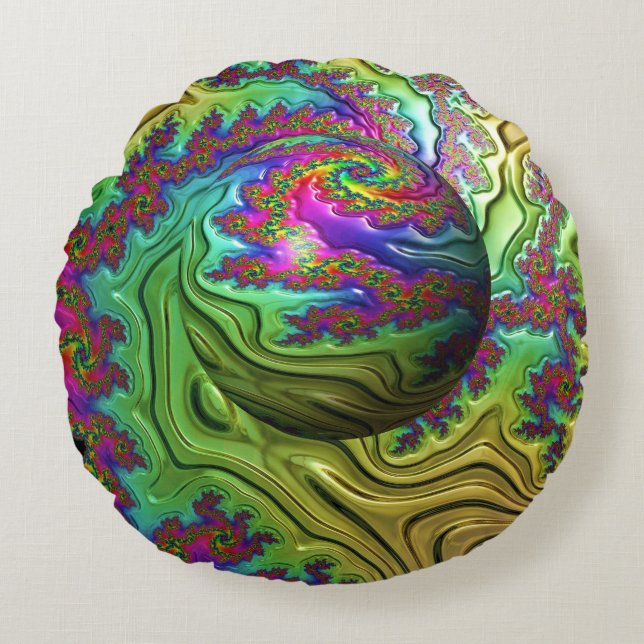 Kosmischer Wolkensturm Rundes Kissen (Vorderseite)