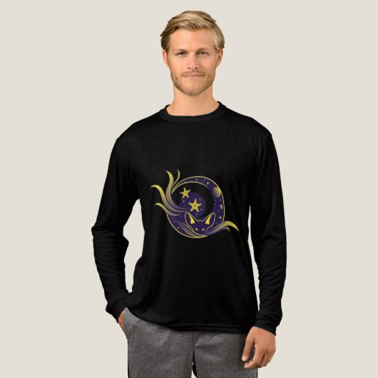 Kosmischer Wüstenfox - Design der Sternennacht Tri-Blend Shirt (Volle Vorderseite)