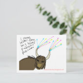 Kosmischer Yak #3 Postkarte (Stehend Vorderseite)