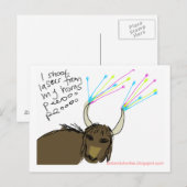 Kosmischer Yak #3 Postkarte (Vorne/Hinten)